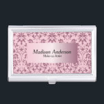 Rosa-Tourmalin-Damaske | Personalisieren Visitenkarten Etui<br><div class="desc">Berufliche Designed Business Card Holders in einem hübsch rosa Damaskus-Druck. ⭐ Dieses Produkt ist zu 100% benutzerdefinierbar. Grafiken und/oder Text können hinzugefügt, gelöscht, verschoben, verändert, verändert, gedreht usw. werden.. (nur durch Anklicken des Bereichs "EDIT DESIGN") Wählen Sie aus verschiedenen Schriftart und Textfarben! Keine zusätzlichen Gebühren für Personalisierung! ⭐ 99% meiner...</div>
