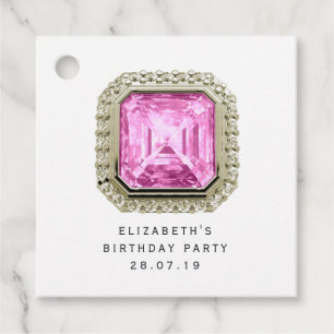 Rosa Tourmaline Oktober Birthstone Geschenkanhänger