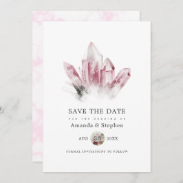 Rosa Tourmaline und Marmorhochzeit Save The Date