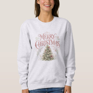 Rosa traditioneller Weihnachtsbaum Pinkmas Sweatshirt