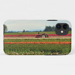 Rosa Traktor in Tulip Field, Oregon Case-Mate iPhone Hülle