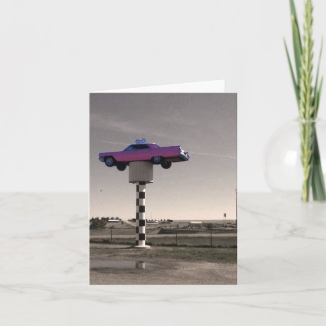 Rosa Transportgestell Karte (Vorderseite)