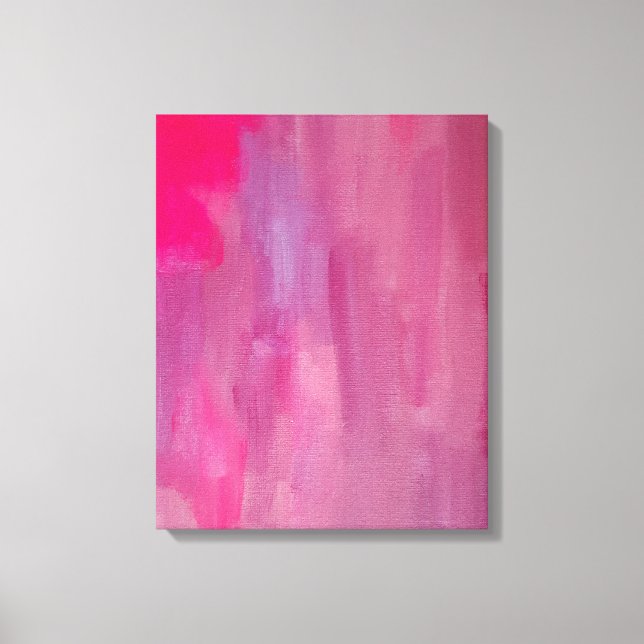 Rosa Traum Abstrakte Kunst Leinwanddruck (Vorderseite)
