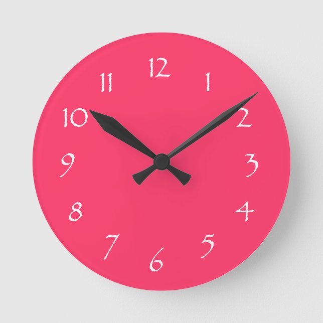 Rosa Traum Runde Wanduhr (Vorderseite)