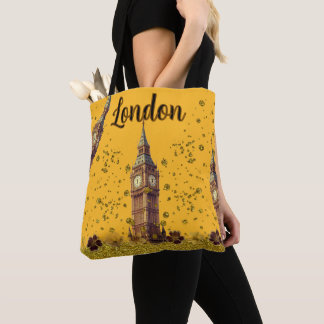 Rosa trendiger London Big Ben Gold Glitter