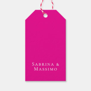 Rosa trendiger moderner minimalistischer Ihr Name Geschenkanhänger