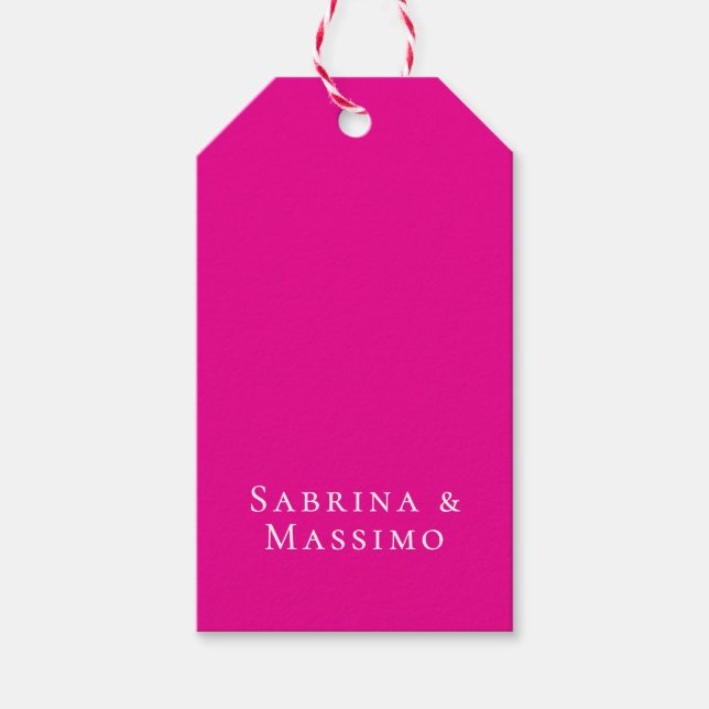 Rosa trendiger moderner minimalistischer Ihr Name Geschenkanhänger (Vorderseite)