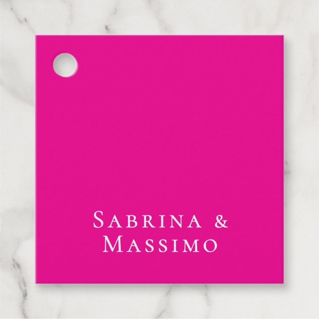 Rosa trendiger moderner minimalistischer Ihr Name Geschenkanhänger (Vorderseite)