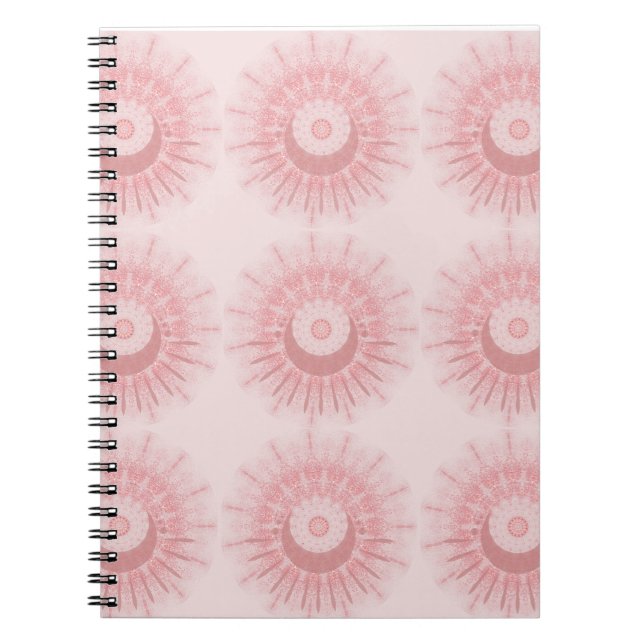 Rosa Tribal Boho Muster Journal Notizbuch Notizblock (Vorderseite)