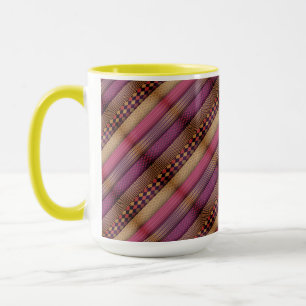 Rosa Tribal Streifen Geometrisches Muster fett eth Tasse