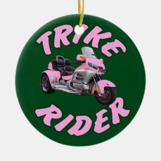 Rosa Trike Reiter Keramikornament