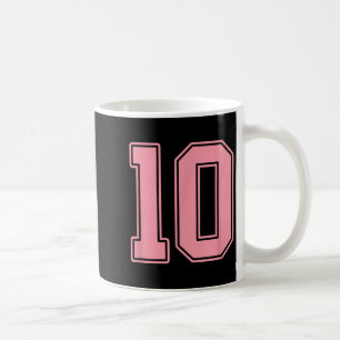 Rosa Trikot Nummer 10 Spieler Uniform #10 Kaffeetasse