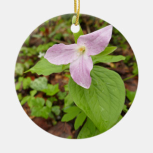 Rosa Trillium Blume Keramik Ornament