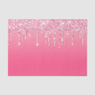 Rosa tropfender Glitter-Mädchen-Trendy-Chic-Bling- Seidenpapier