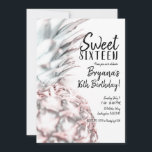 Rosa Tropische Ananas Süße 16 Geburtstagsparty Einladung<br><div class="desc">Anpassen für jedes Ereignis.</div>