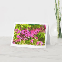 Rosa tropische Blume Faltkarte Karte