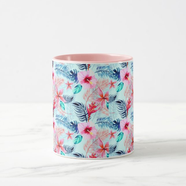 Rosa tropische Blume Tasse (Zentrum)