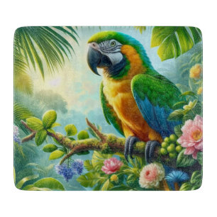 Rosa tropische Blüte Schneidebrett