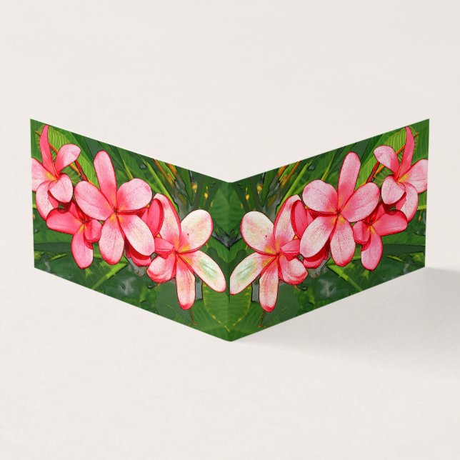 Rosa tropische Frangipani-Kunst Visitenkarten (Vorderseite)