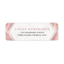 Rosa tropische geometrische Rücksendeadresse