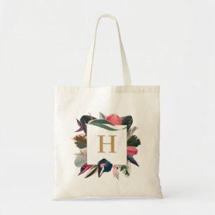 Rosa tropische panaschierte Pflanzen Rahmen Monogr Tragetasche
