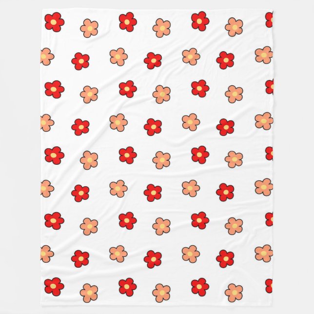 Rosa tropischer Blütensommer des Botanischen Frühl Fleecedecke (Vorderseite)