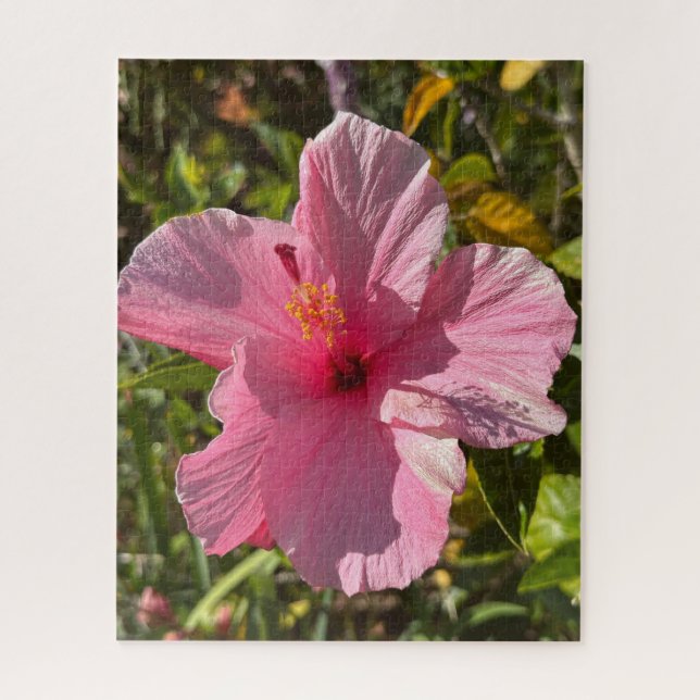 Rosa tropischer Hibiskus, Oakland Puzzle (Vertikal)