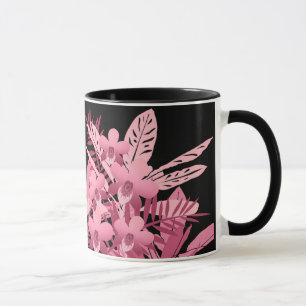 Rosa tropisches Bouquet Tasse