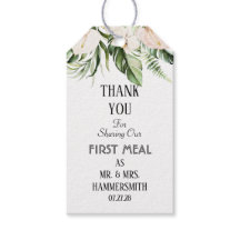 Rosa Tropisches Erstes Essen als Herr. & Mrs.