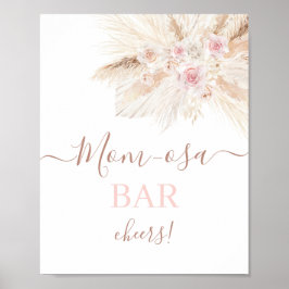 Rosa tropisches Mimosa-Bar Poster