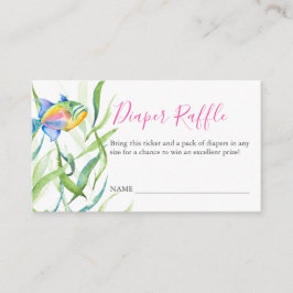 Rosa tropisches Thema Diape Raffle Einladung