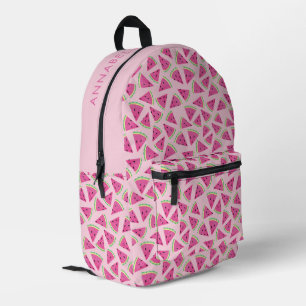 Rosa Tropisches Wassermelonen-Muster Bedruckter Rucksack