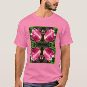 Rosa Tulip Blume bei Sonnenlicht Abstrakt T-Shirt