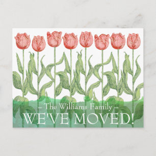 Rosa Tulip Spring Blume Floral Moving Postkarte