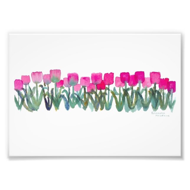 Rosa Tulips 7"x 5", Kodak Prof. Foto Paper (Satin) (Vorne)