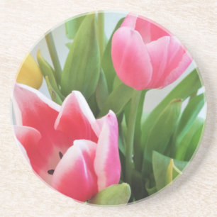 Rosa Tulips, Blumenstrauß, Blume Getränkeuntersetzer