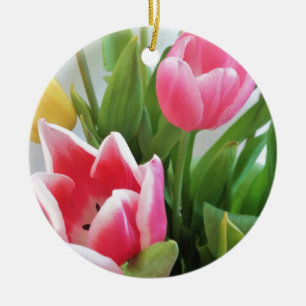 Rosa Tulips, Blumenstrauß, Blume Keramikornament