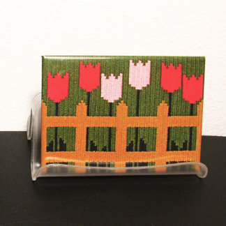 Rosa Tulips Grüner Garten Kunsthandwerk Crochet Pr Magnet