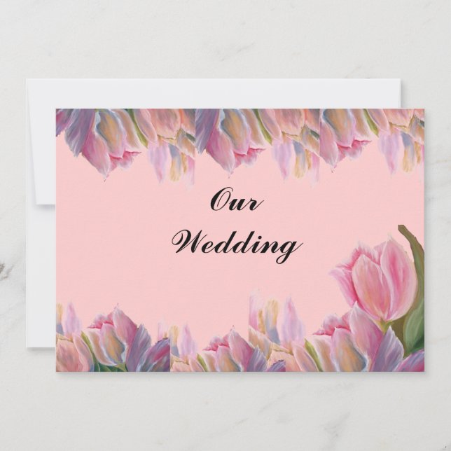 Rosa Tulips Hochzeit (Vorderseite)