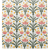 Rosa Tulips mit grünen Mustern