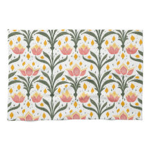 Rosa Tulips mit grünen Mustern