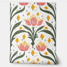 Rosa Tulips mit grünen Mustern