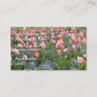 Rosa Tulips und Vergiss-Me-Nots Terminkarte