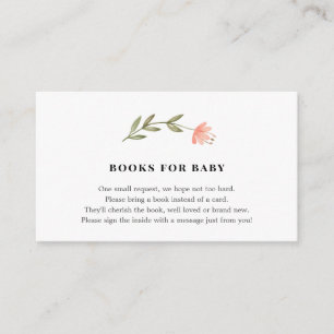 Rosa Tulpe-Bücher für Babyeinsatzkarte Begleitkarte