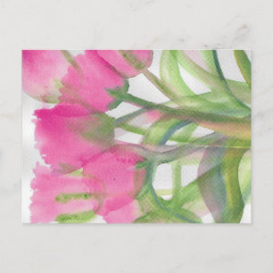 Rosa Tulpe Postkarte