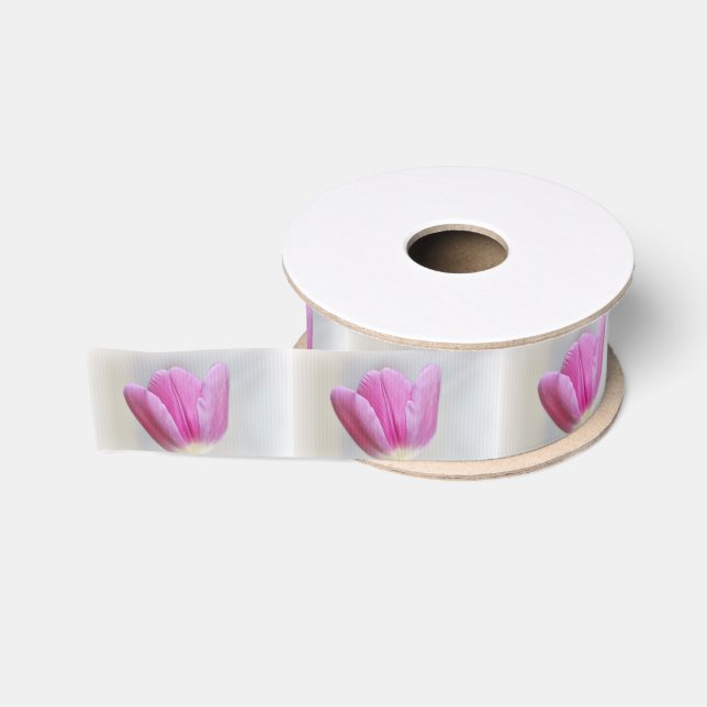 Rosa Tulpe Ripsband (Spule)