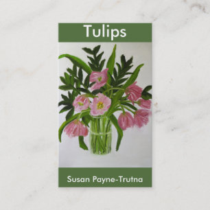 Rosa Tulpe-Visitenkarte Visitenkarte