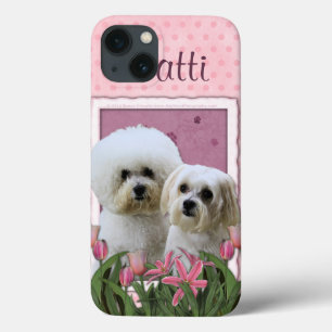 Rosa Tulpen - Bichon und maltesisches Case-Mate iPhone Hülle