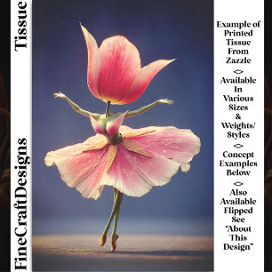 Rosa Tulpen-Blumen-Feenkugel-Ballerina DJ7LF Decou Seidenpapier