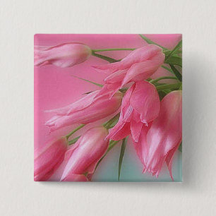 Rosa Tulpen Button